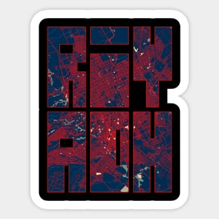 Riyadh, Saudi Arabia City Map Typography - Hope Sticker